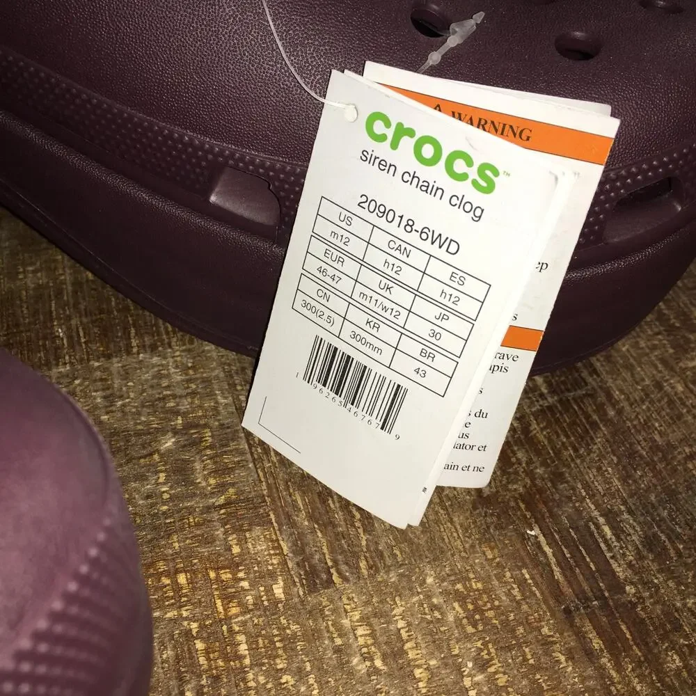 CROCS new tags
